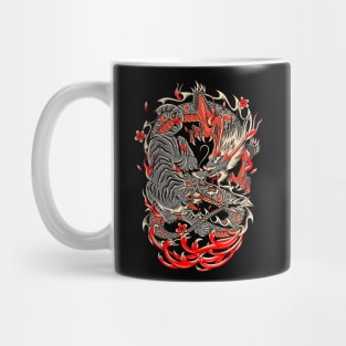 Dragon Tiger fighting Mug